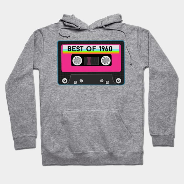 Best Of 1960 60th Birthday 60 Years Old Gifts Cassette Tape Vintage Hoodie by ClothesLine